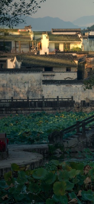 4K夕阳古镇风光