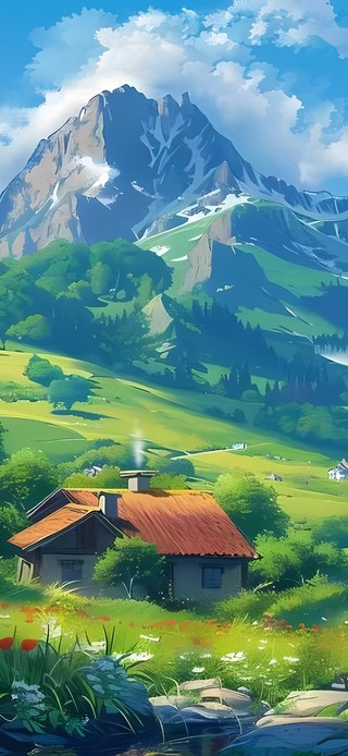 4k青山草原小屋