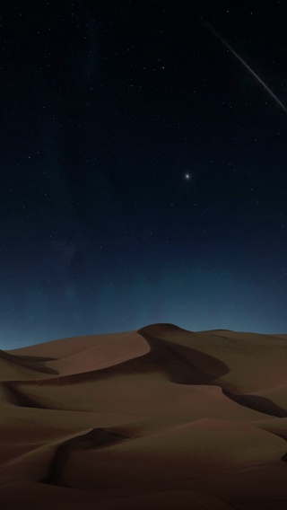 沙漠夜空流星