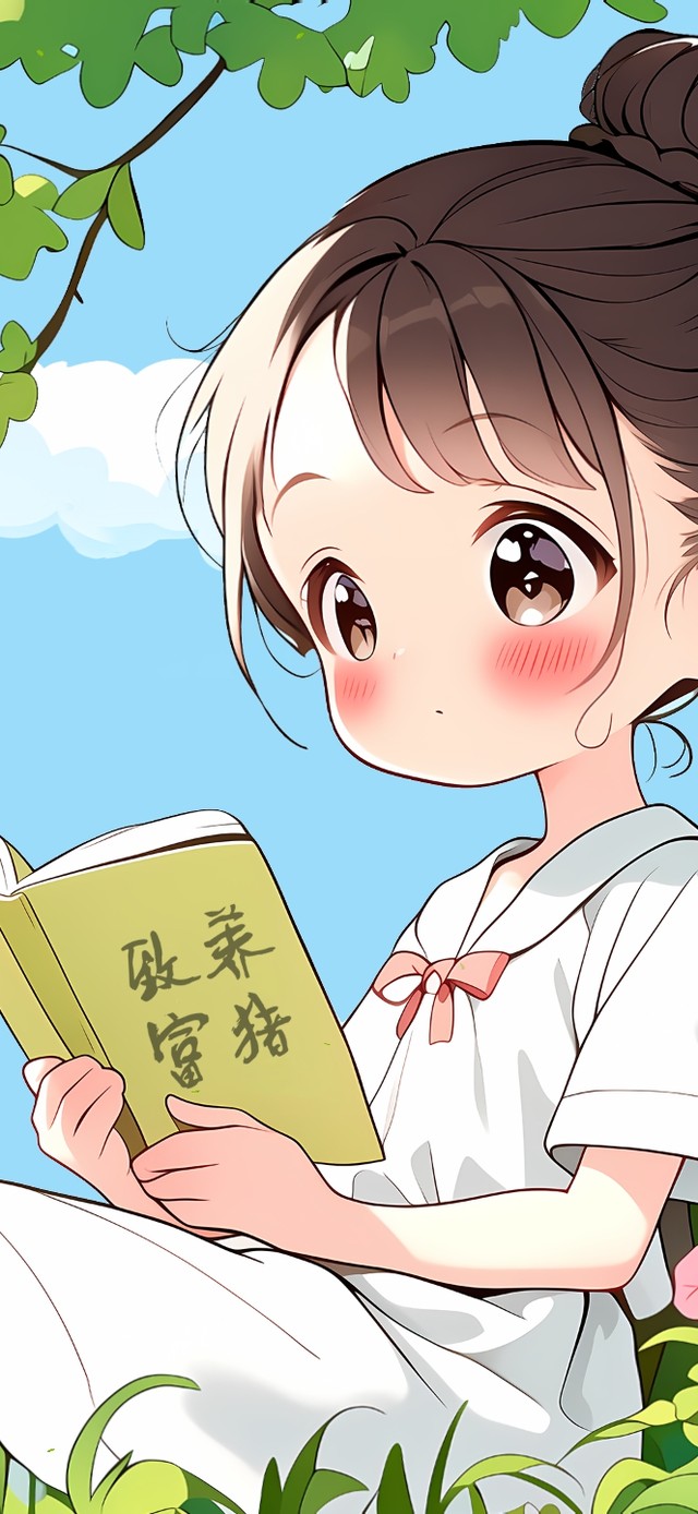 爱看书的小女孩