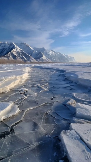 冰裂长河，雪覆苍山