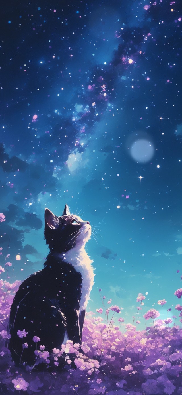 治愈星空猫