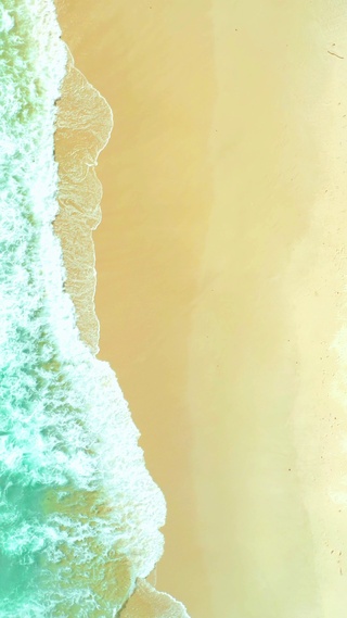 清凉沙滩海浪 4K