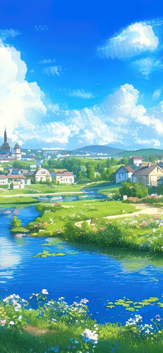 河流乡村小屋