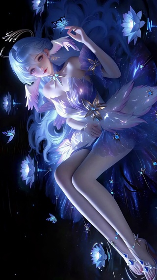 暗夜蓝莲梦幻美少女知更鸟
