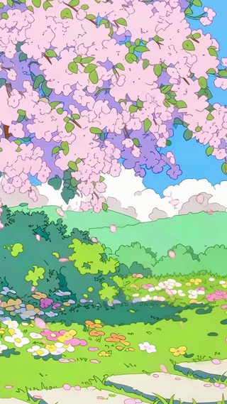 小兔藏进了春日花海