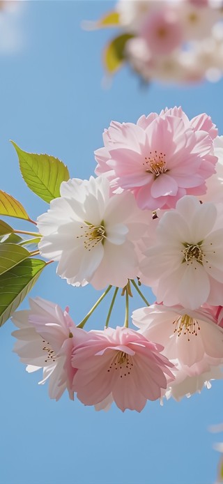 浪漫春空樱枝入画