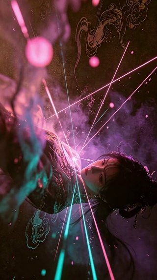 赛博朋克古风美人