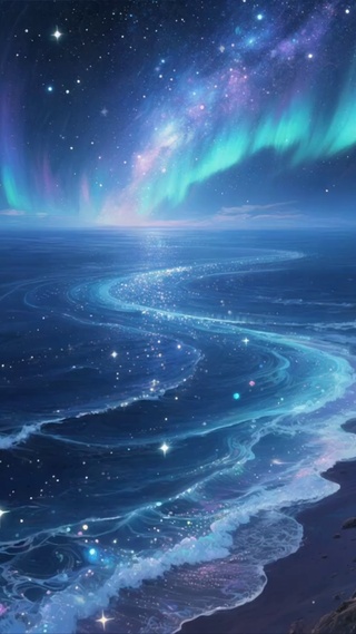 梦幻的极光海