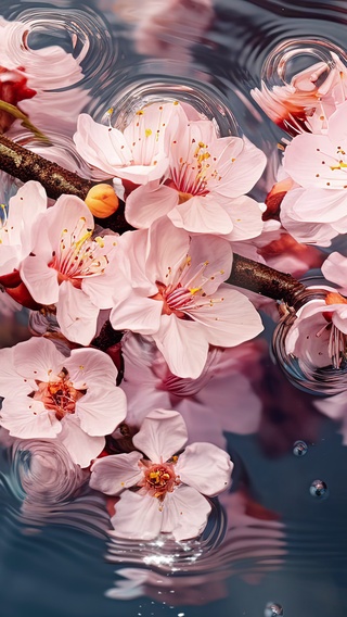樱花散落