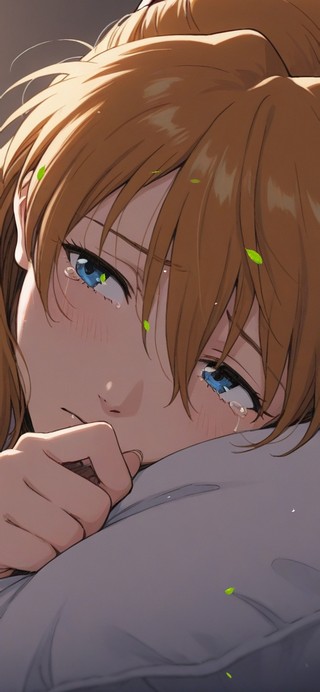 唯美房间哭泣少女