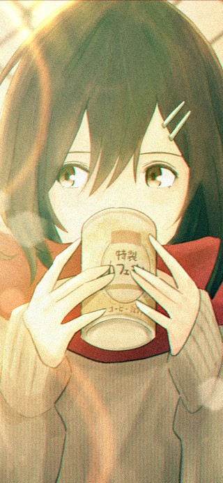 冬日奶茶女孩