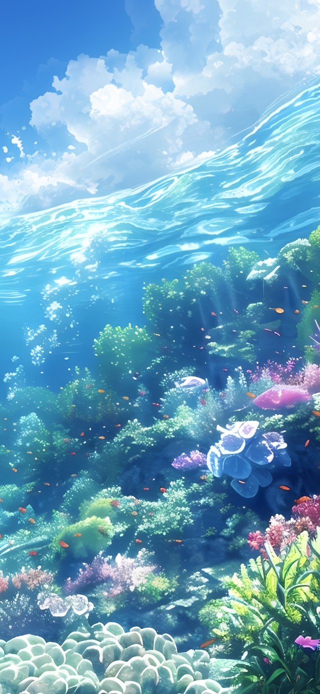 蓝色的海洋珊瑚