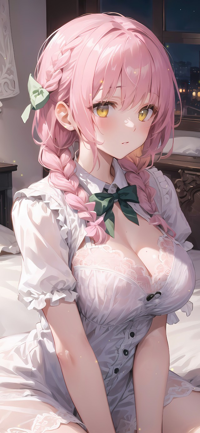 4K清纯可爱粉发少女