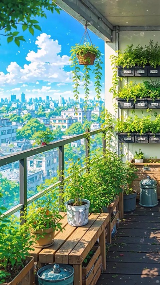 夏日阳台