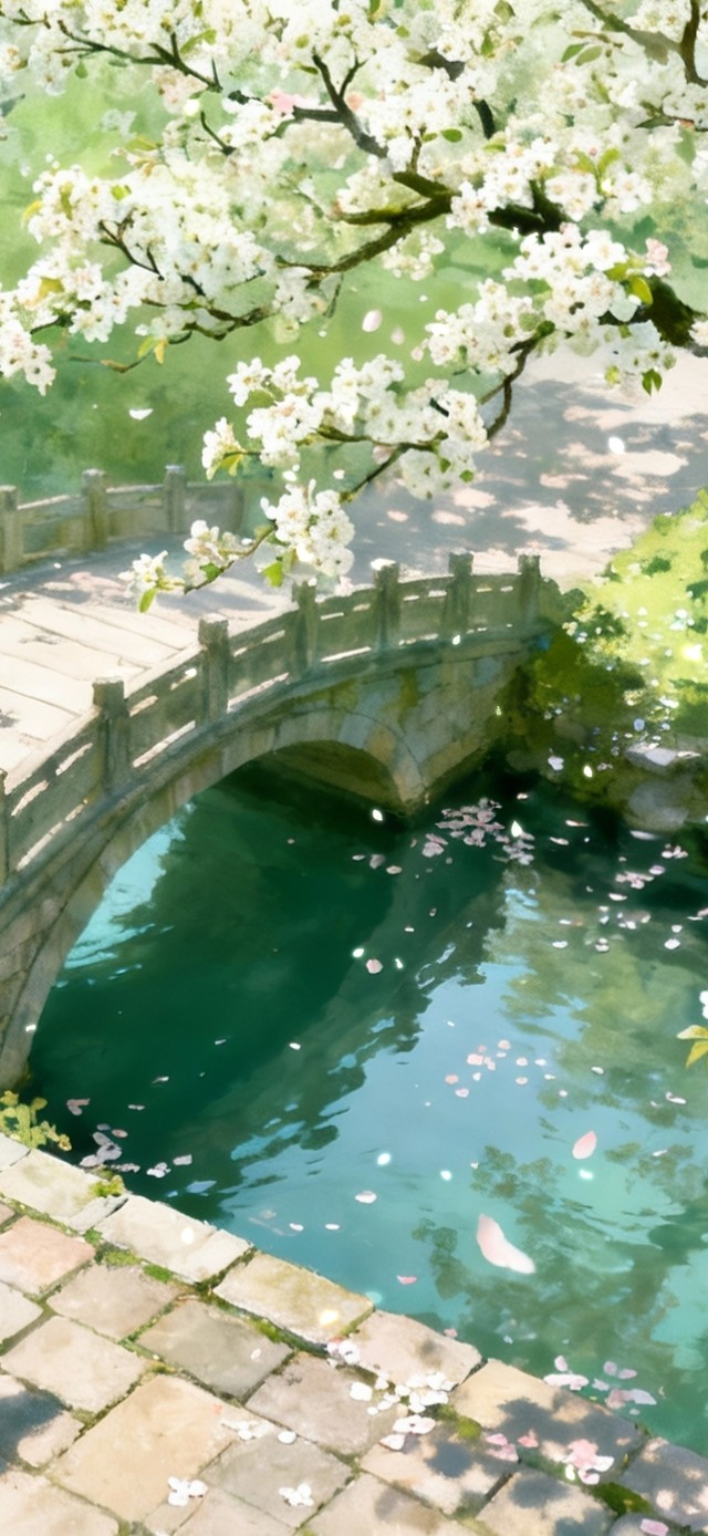 春天梨花盛开时候