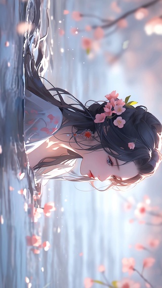 樱花散落