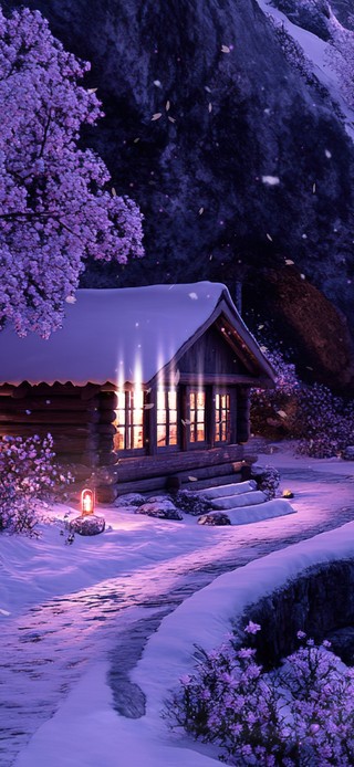 樱雪夜小屋