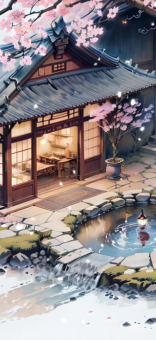 水墨古风小屋