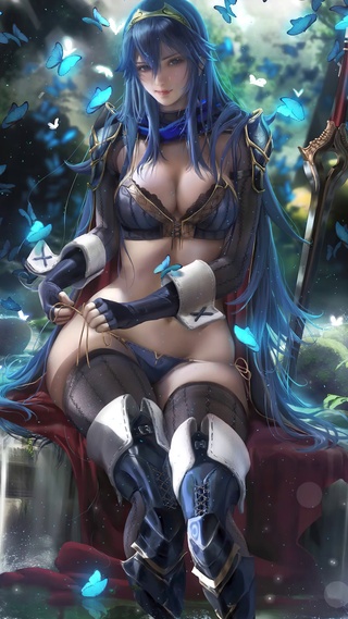 性感蓝蝶少女