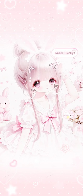 浅粉梦境的元气少女