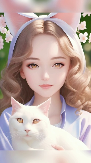 白猫和女孩