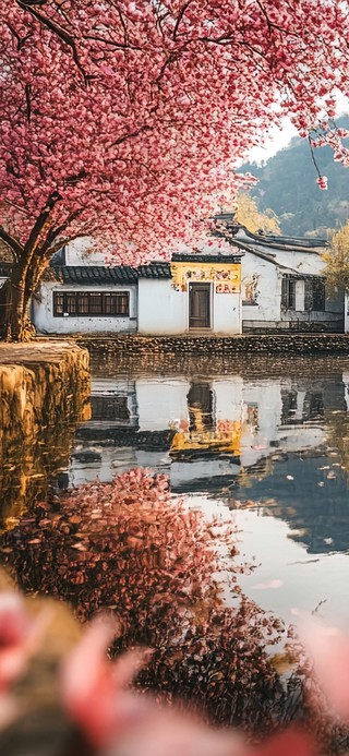 灿烂春日唯美水乡