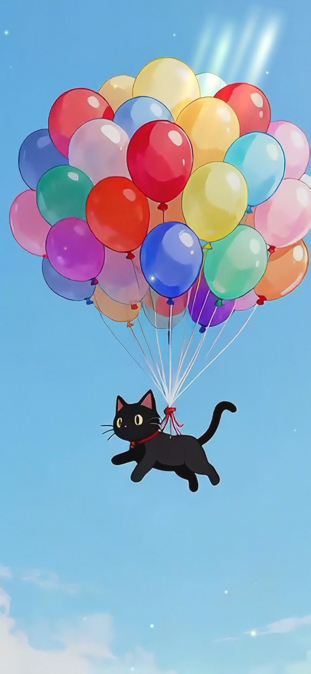 快乐气球小猫
