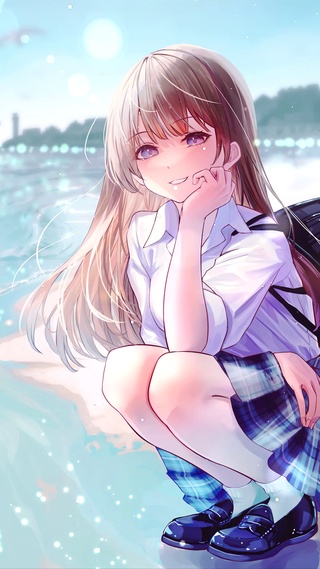 清纯海滩少女