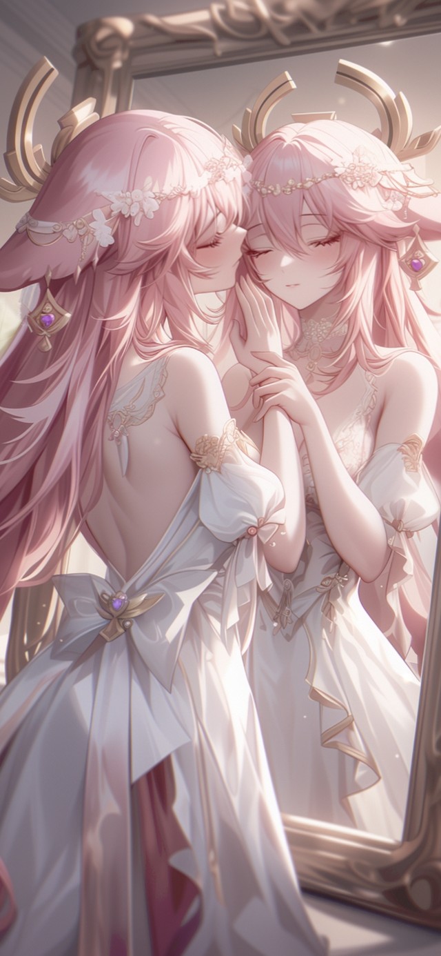 雪墨壁纸丨八重神子丨镜中人丨