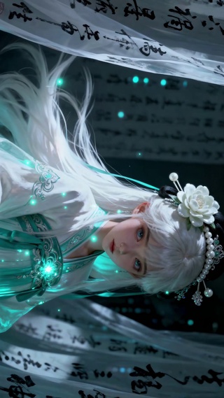 银丝青裳国风萝莉清纯少女的回眸