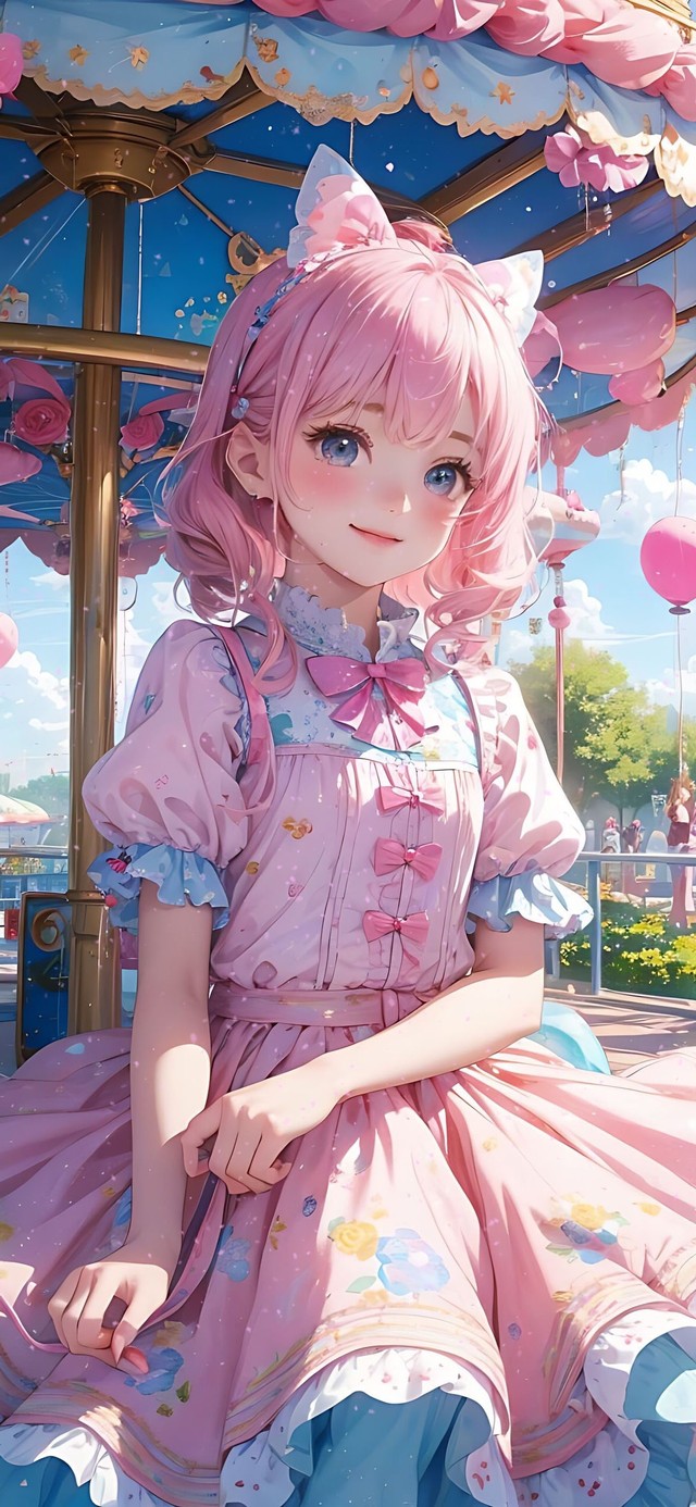 粉色头发小可爱