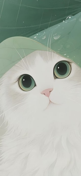 中式荷叶小猫
