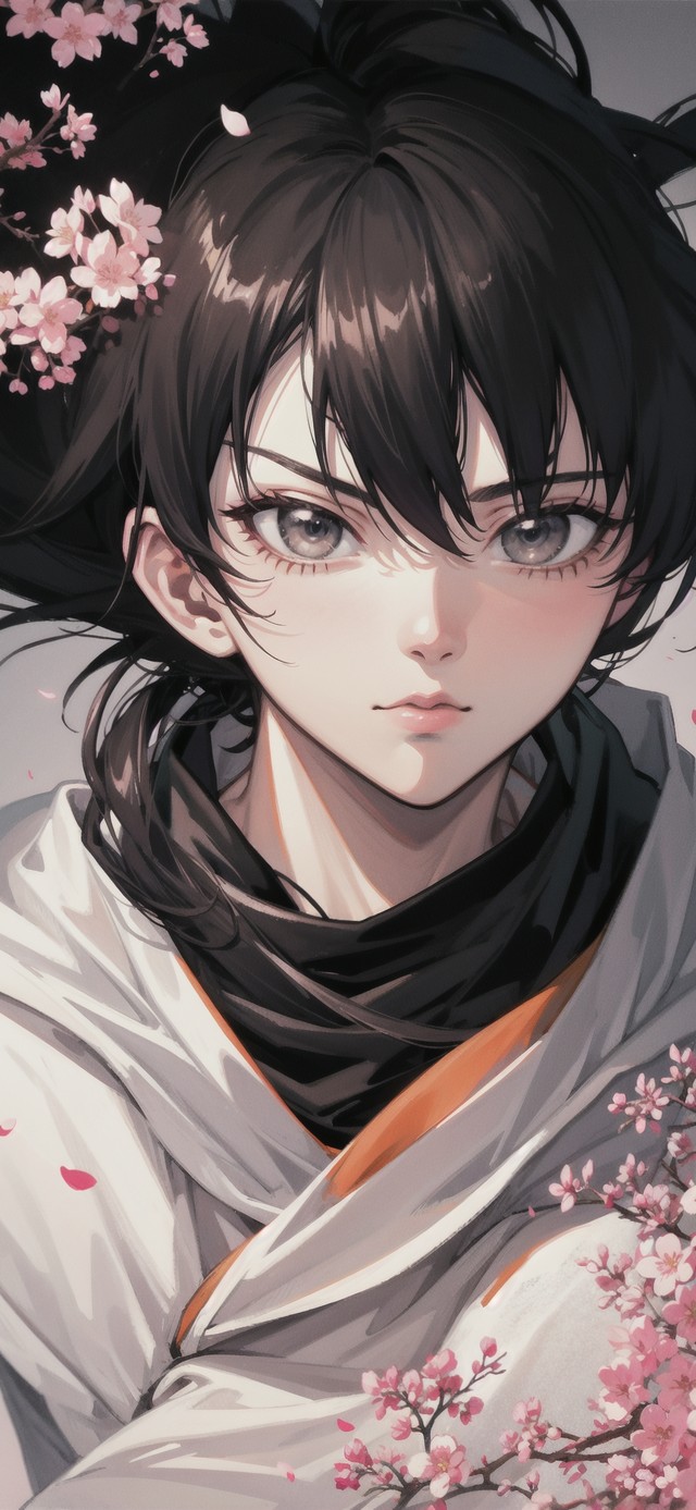 水彩龙珠孙悟空风格女孩