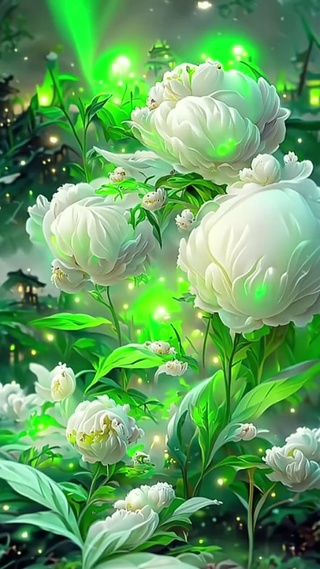 绿色花