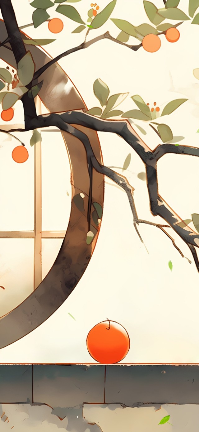 4K简约文艺水墨窗外春景