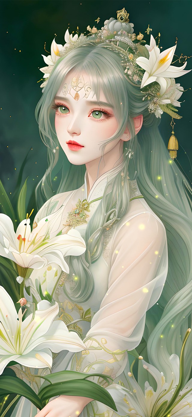 荧光中的百合仙子
