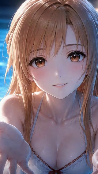 泳池里的二次元美少女亚丝娜