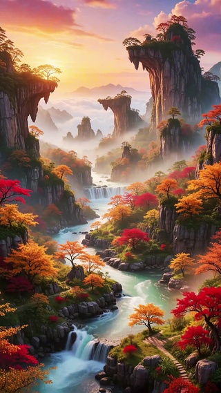 霞幻秋山境