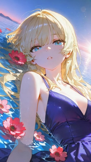 水中的少女