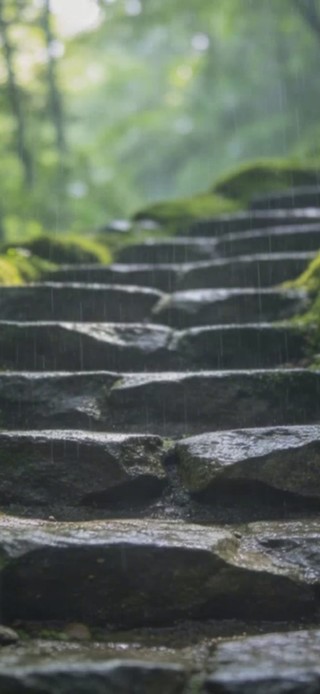 雨天森林小路