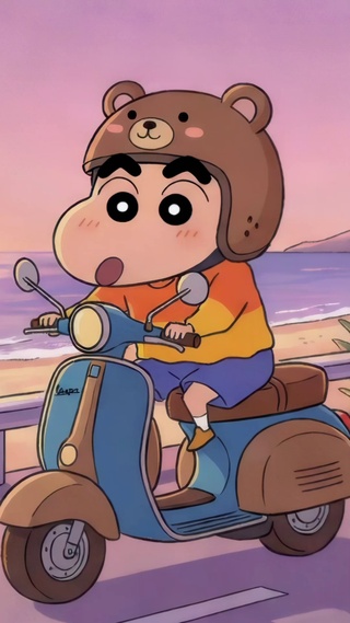 骑上心爱的小摩托