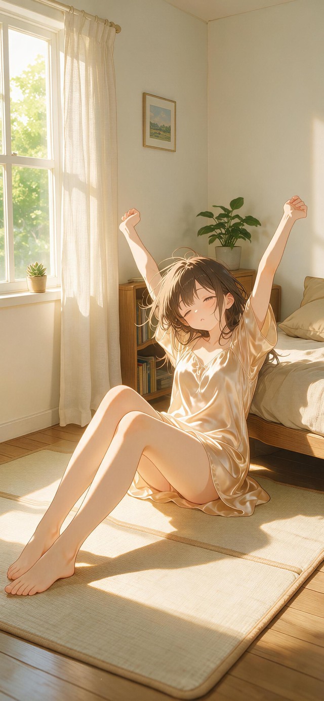 阳光慵懒少女