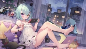 室内电玩游戏萝莉