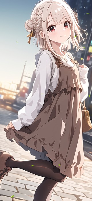 唯美街道少女