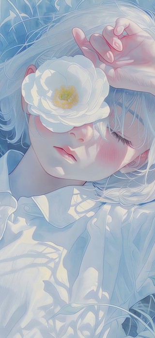 清新少女与猫