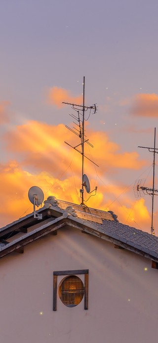 4K唯美治愈日式城市夕阳