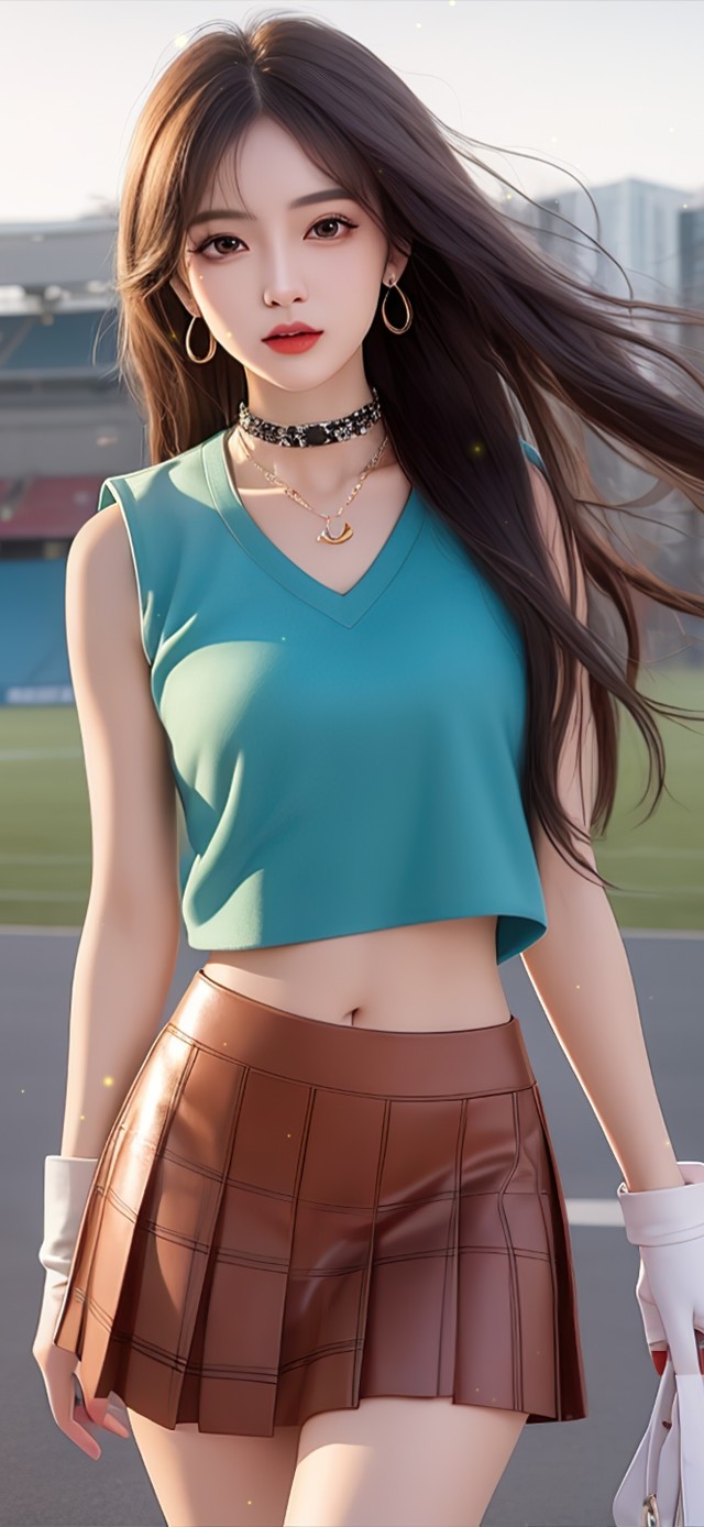 小清新长发女生