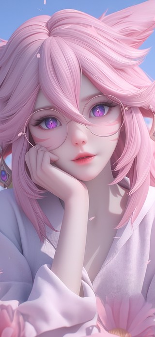 唯美花丛少女