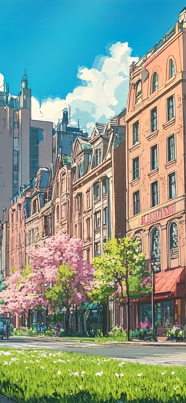 夏日清新城市大楼